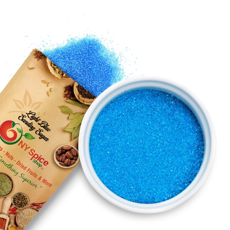 Ny Spice Shop Light Blue Sanding Sugar For Memorial Day - 1 Pound Sweet Colorful Edible Sprinkles For Candy Dish - Chocolate Spr