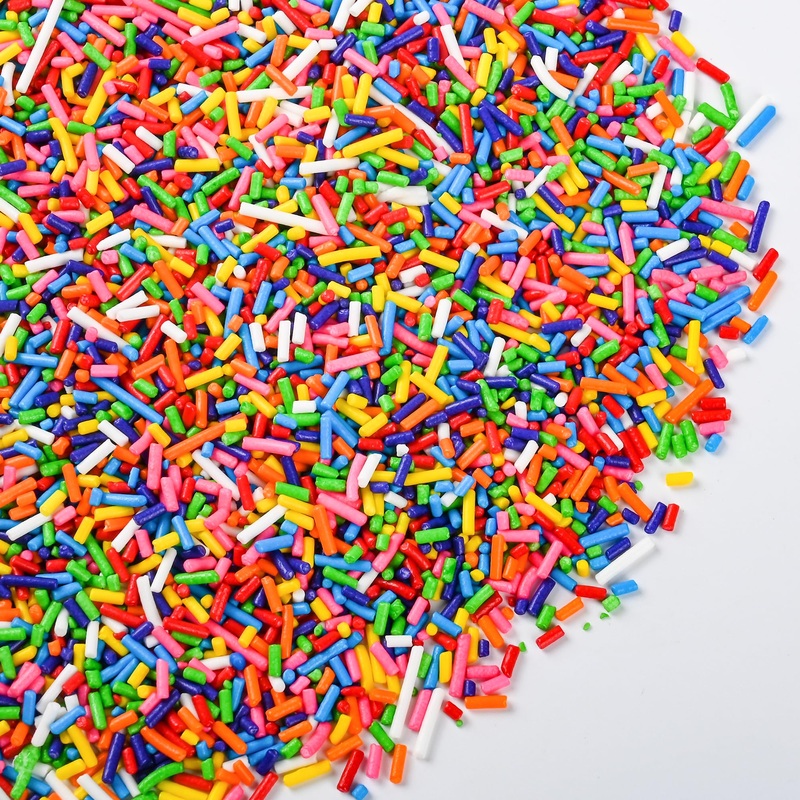 Bayep Rainbow Sprinkles Jimmies Dark Colorful Sprinkles For Cake Decorating Ice Cream, Cookies, Baking, Cupcake Topper Bulk Cand