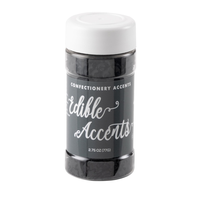 Black Stars/Edible Accents - Confectionery Accents, Gluten Free, Egg Free, Nuts Free, Kosher, Fancy Sprinkles Medley Mix, For Ba