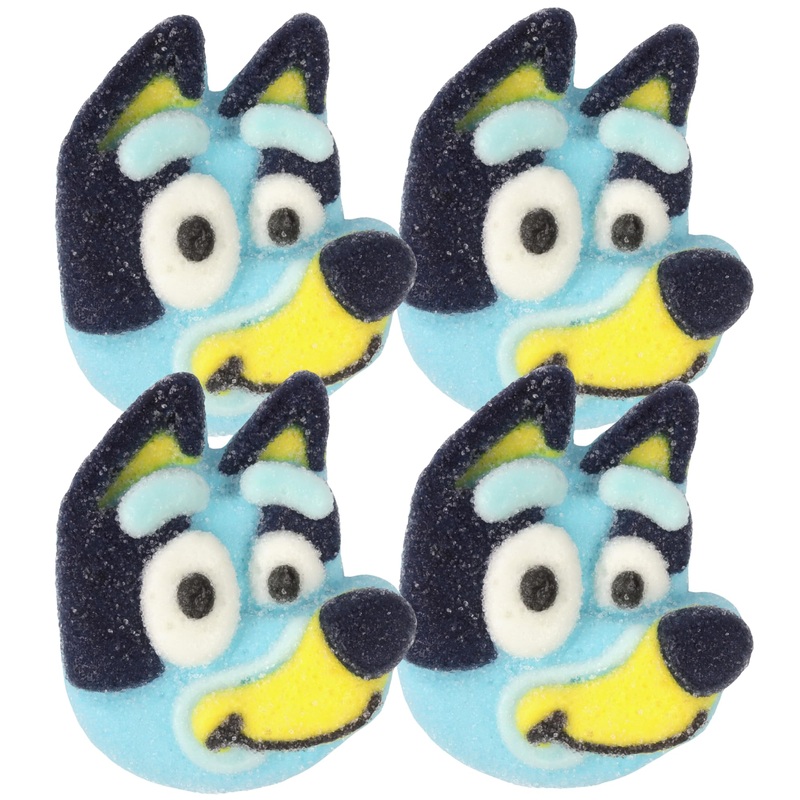 Bluey Candy Jumbo Marshmallows, Sugar Coated Treats, Individually Wrapped Pieces, 4 Count Box