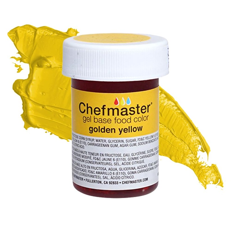 Chefmaster Golden Yellow Gel Food Coloring | Vibrant Color | Professional-Grade Dye For Icing, Frosting, Fondant | Baking & Deco
