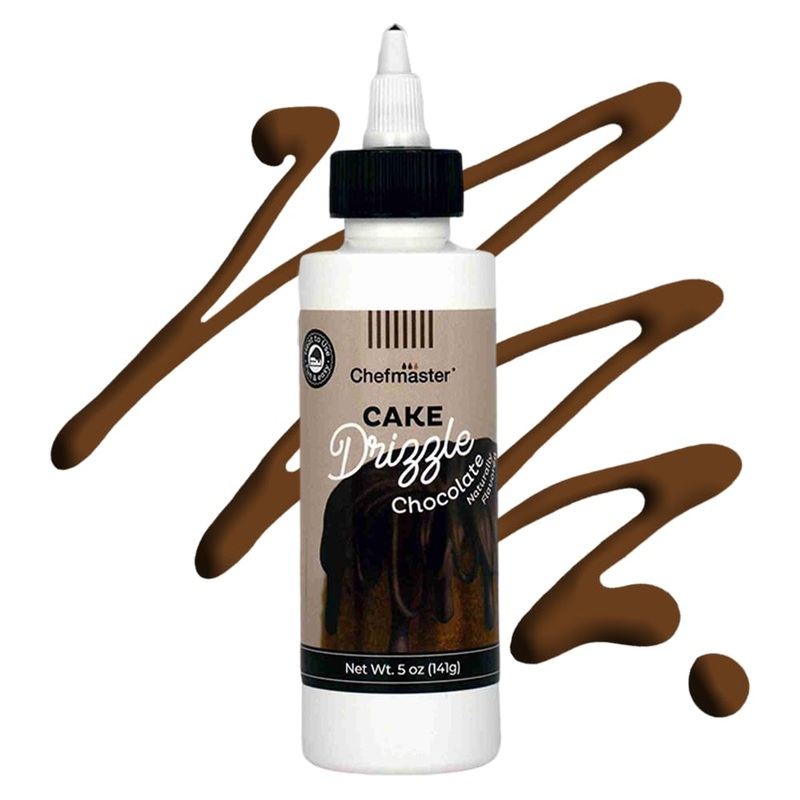 Chocolate-Flavored Cake Drizzle By Chefmaster, Edible Drip Frosting For Decorating Cupcakes, Cookies, Donuts, 5 Oz