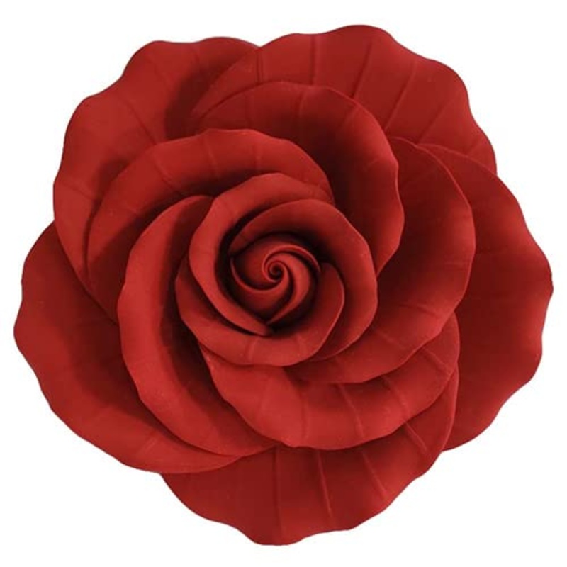 O'Creme Garden Roses Gumpaste Flower Set - Red Edible Flowers For Cake Decorating - Sugar Paste Flower Decorations For Cakes, Ca