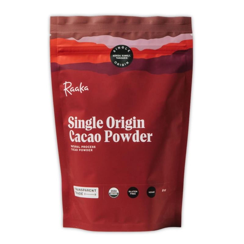 Raaka Chocolate Organic Cacao Powder - Unsweetened, Non-Alkalized, Perfect For Baking - Gluten-Free, Soy-Free, Sugar-Free - 8Oz