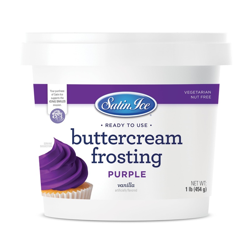 Satin Ice Purple Buttercream Frosting - 1Lb - Pail