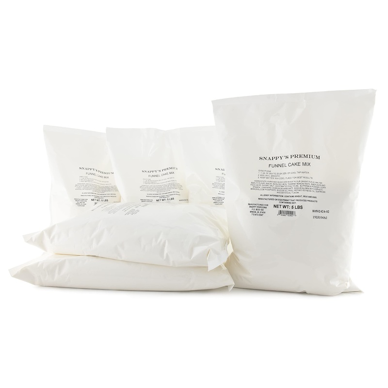 Snappy Premium Funnel Cake Mix, 5 Pound, 6 Pack