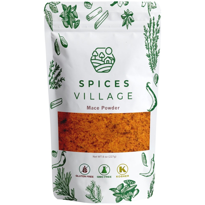 Spices Village Mace Spice, 8 Oz, Aromatic Mace Powder, Kosher, Gluten-Free, Non Gmo
