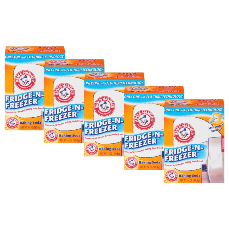 Arm & Hammer Fridge-N-Freezer Baking Soda,14 Oz (Pack Of 5)