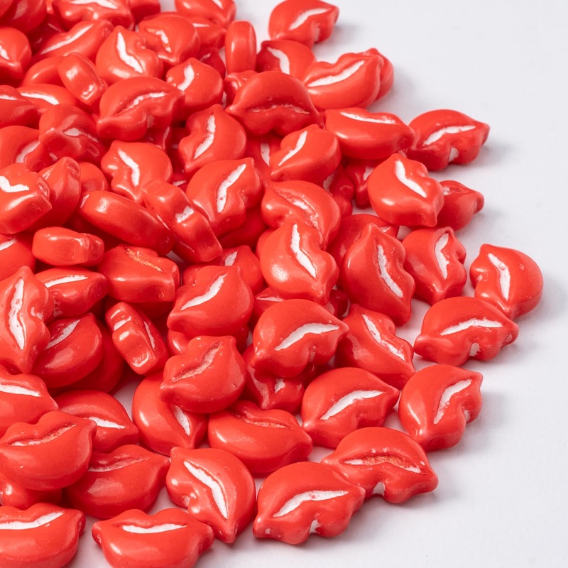 Cobakey Red Sprinkles For Cake Decorations 3.52 Ounce Hot Kiss Sugar Sprinkles For Cupcake Toppers Wedding Party Valentines Hall