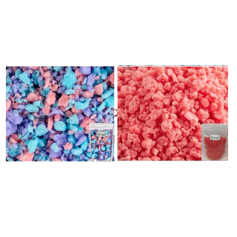 Oasis Supply, Crunch, Ice Cream Topping, Cupcake And Dessert Topper, Strawberry Shortcake (7Oz) & Cotton Candy Crunch (7Oz) - To