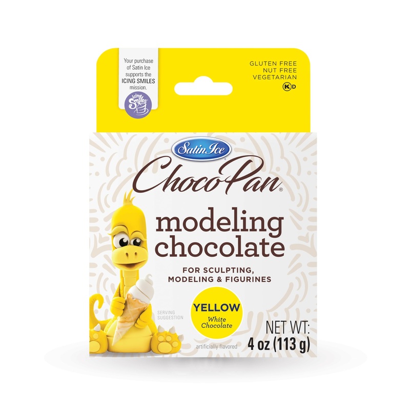 Satin Ice Chocopan Yellow Modeling Chocolate (4 Ounce) For Cake Decorating