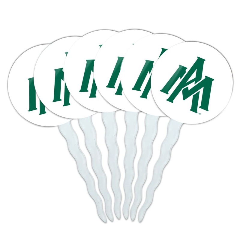 University Of Arkansas At Monticello Secondary Logo Cupcake Picks Toppers Decoration Set Of 6