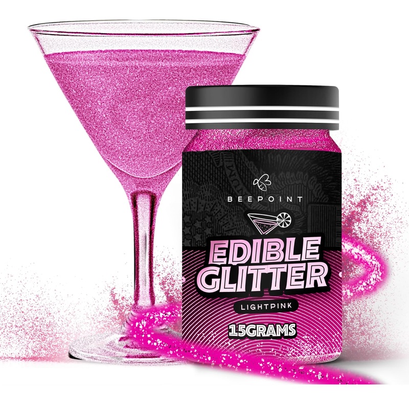 Beepoint Edible Glitter Luster Dust 15G - Food Grade, Vibrant Color Shimmer Powdered Dust For Drinks, Cocktails, Cake Decorating
