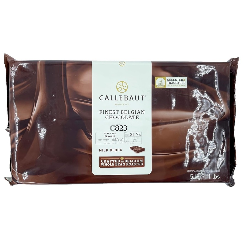 Callebaut C823 Milk Chocolate Block - 11.02Lb (5Kg) - 31.7% Cocoa Solids