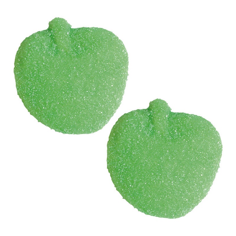 GUMMI SUGARED SOUR GREEN APPLES